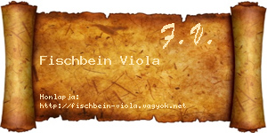 Fischbein Viola névjegykártya